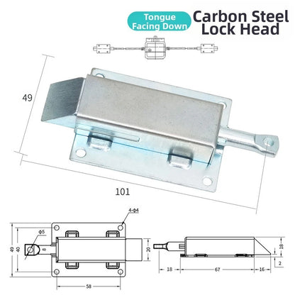 Trailer and Van Door Lock Head with Connecting Rod Steel