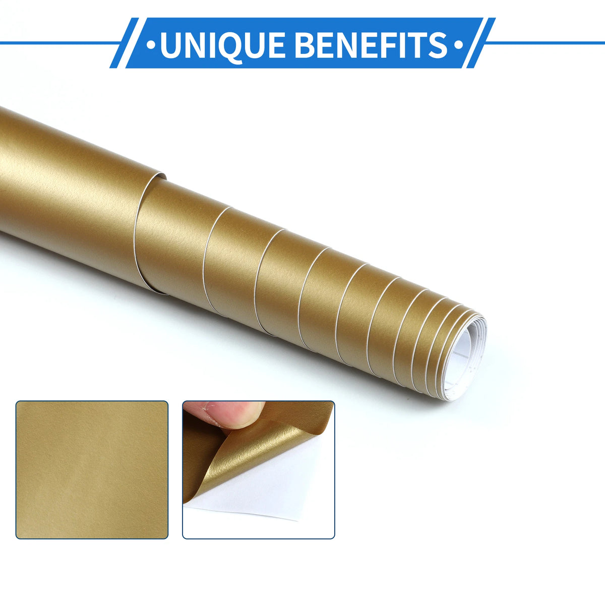 Car Wrap Film 1 ft x 59.84 inch Matte Gold for Universal Use (All Years)