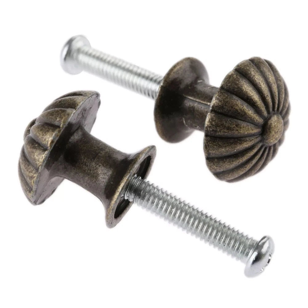 Set of 5 Zinc Alloy Vintage Drawer Pull Knobs for Cabinet