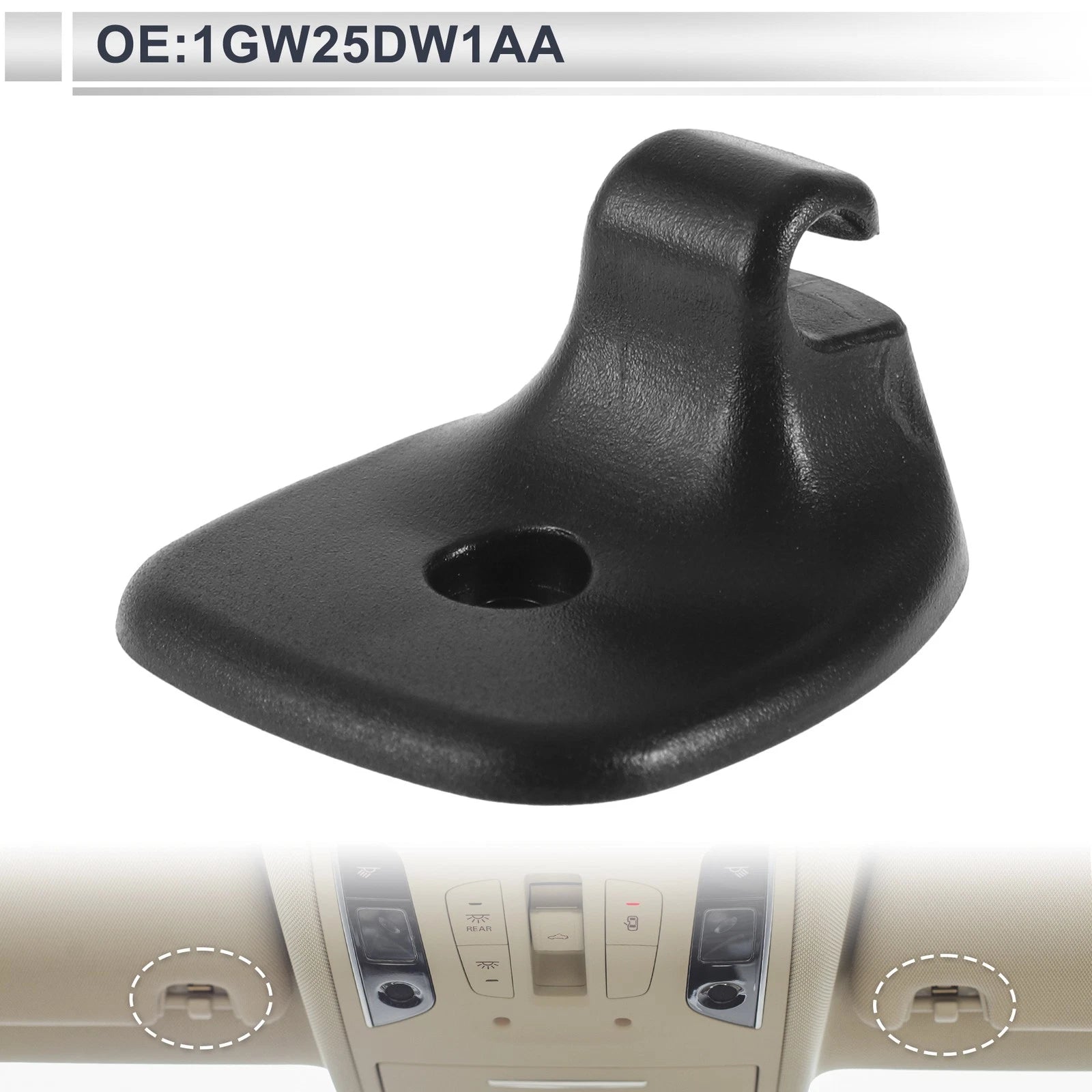 Sun Visor Holder Clip Replacement for Chrysler Sebring Dodge Avenger (2007–2014)