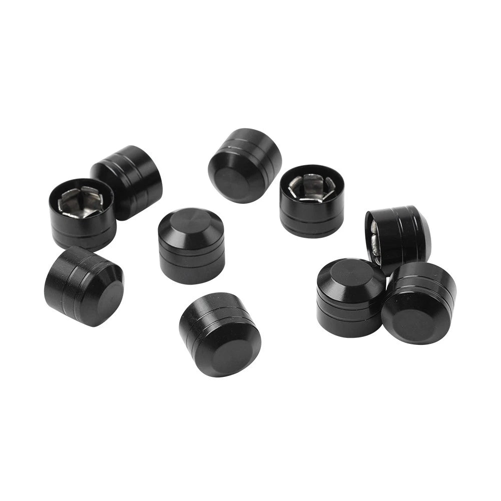 10X Engine Cover Bolts Screw Caps CNC Black for Harley Touring Electra Glide Dyna