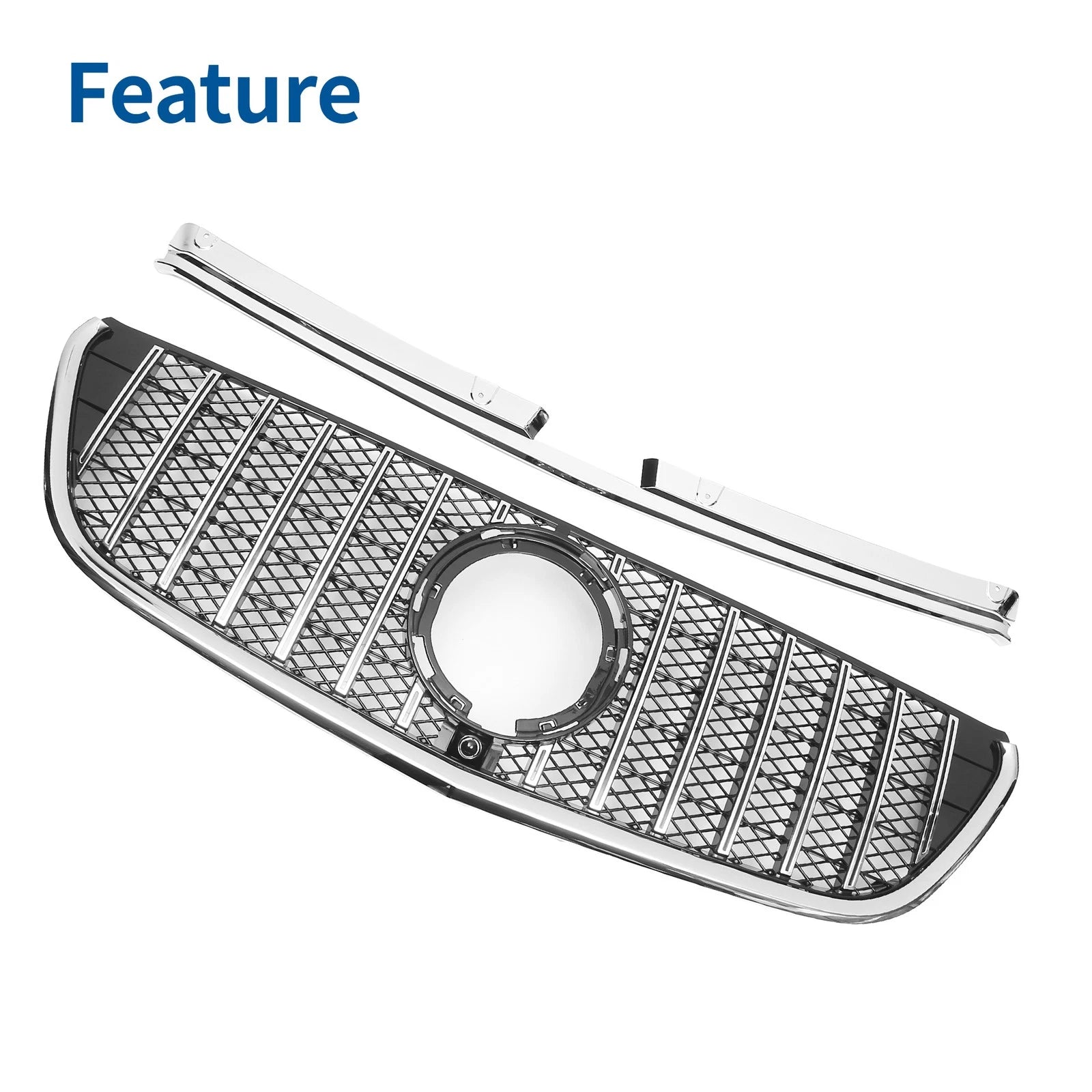 Front Upper Bumper Grille Grill Replacement for Mercedes-Benz Vito (2015–2024)