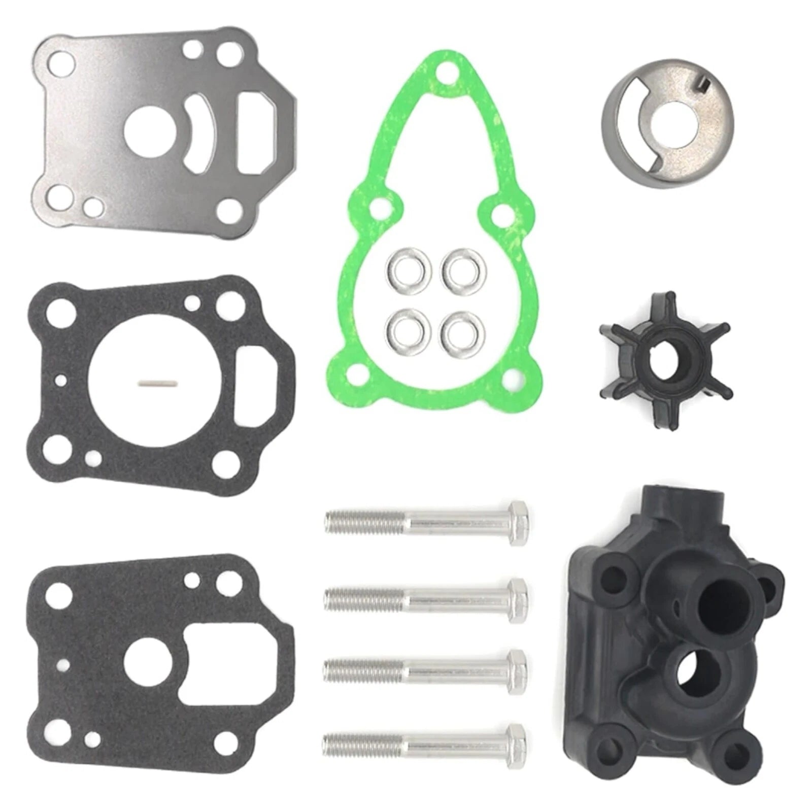 Water Pump Impeller Kit for Nissan Tohatsu 4/5/6HP Outboard Motors (369-87322-2)