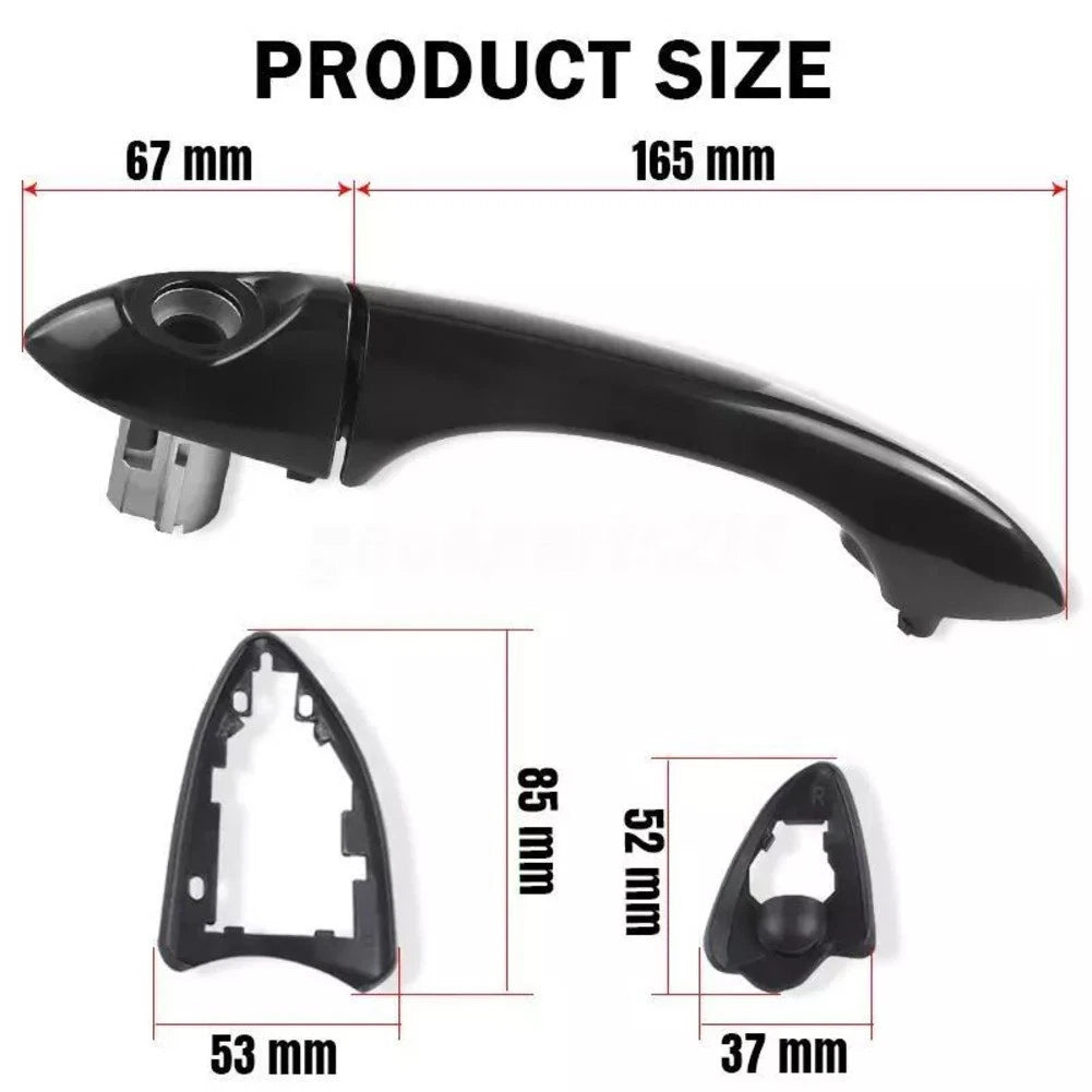 Gloss Black Door Handle for