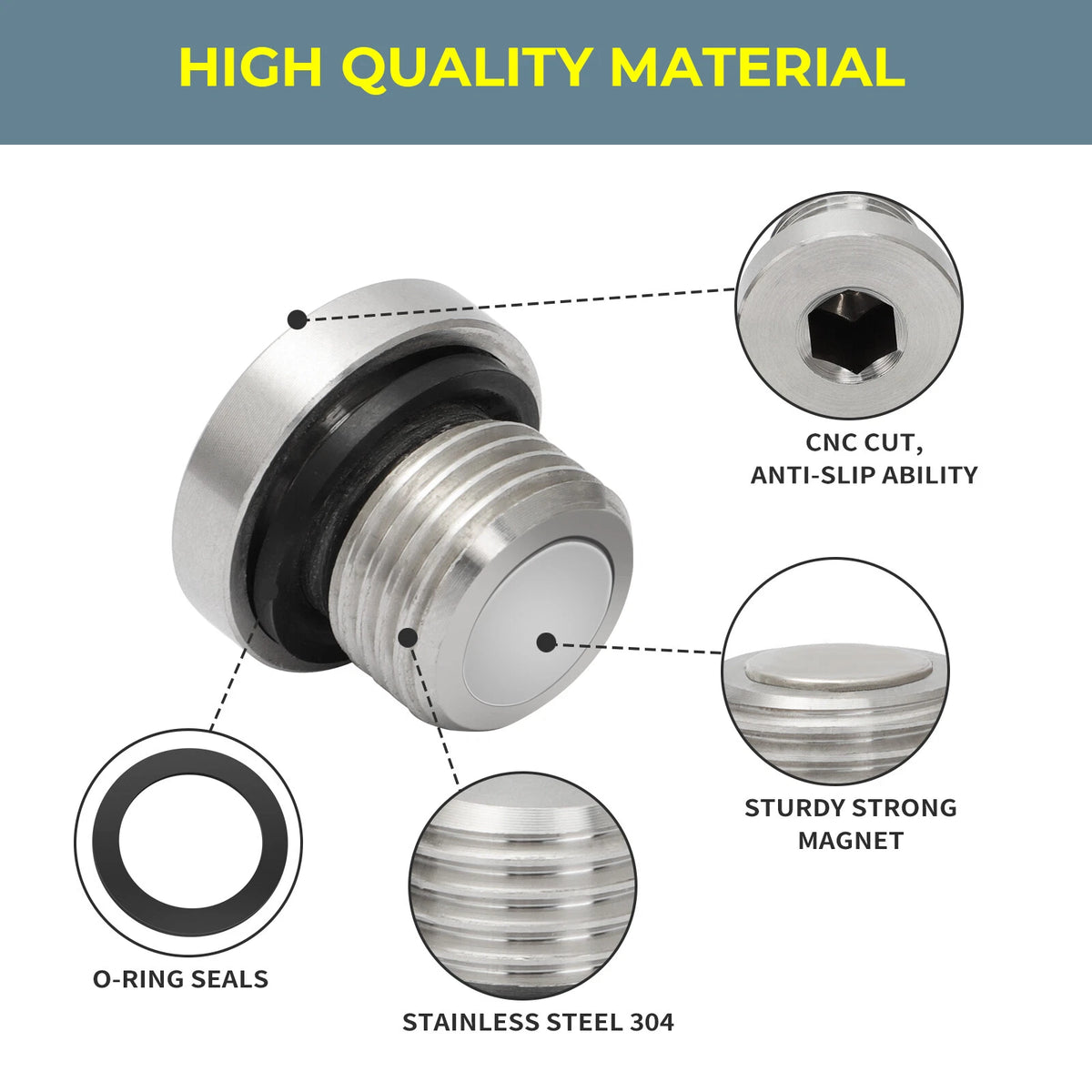 Front Differential Fill and Drain Plug for Polaris RZR ATV (Gen 3)