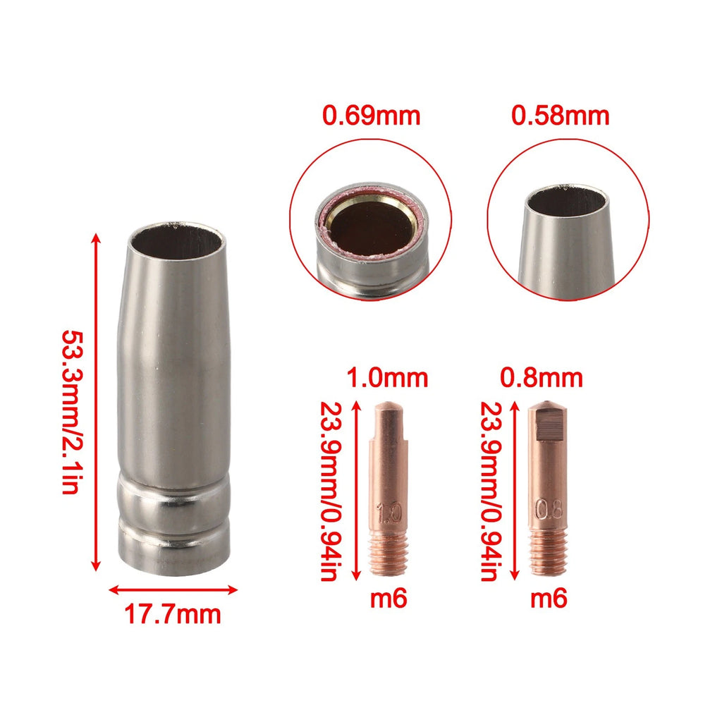 14PCS MIG Welding Accessory Kit with Copper Components