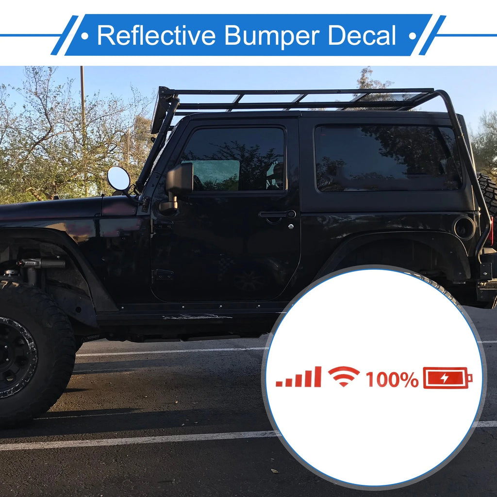 Reflective Bumper Decal for WiFi Signal (Reflective Red Square)