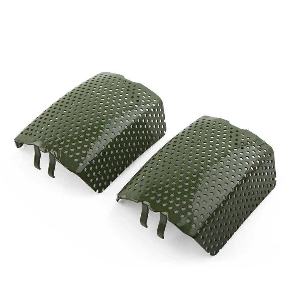 2X Green Steel Front Caliper Screen Inserts for Harley V-Rod & Touring (2006–2019)