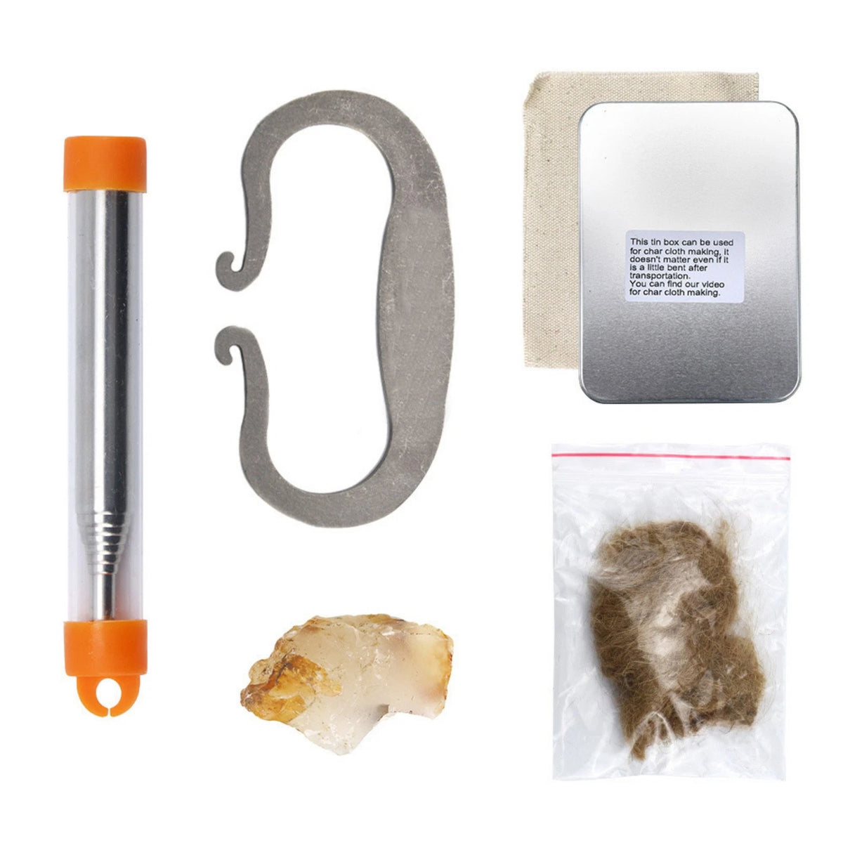 Complete Flint Fire Starting Kit for Survival Bushcraft