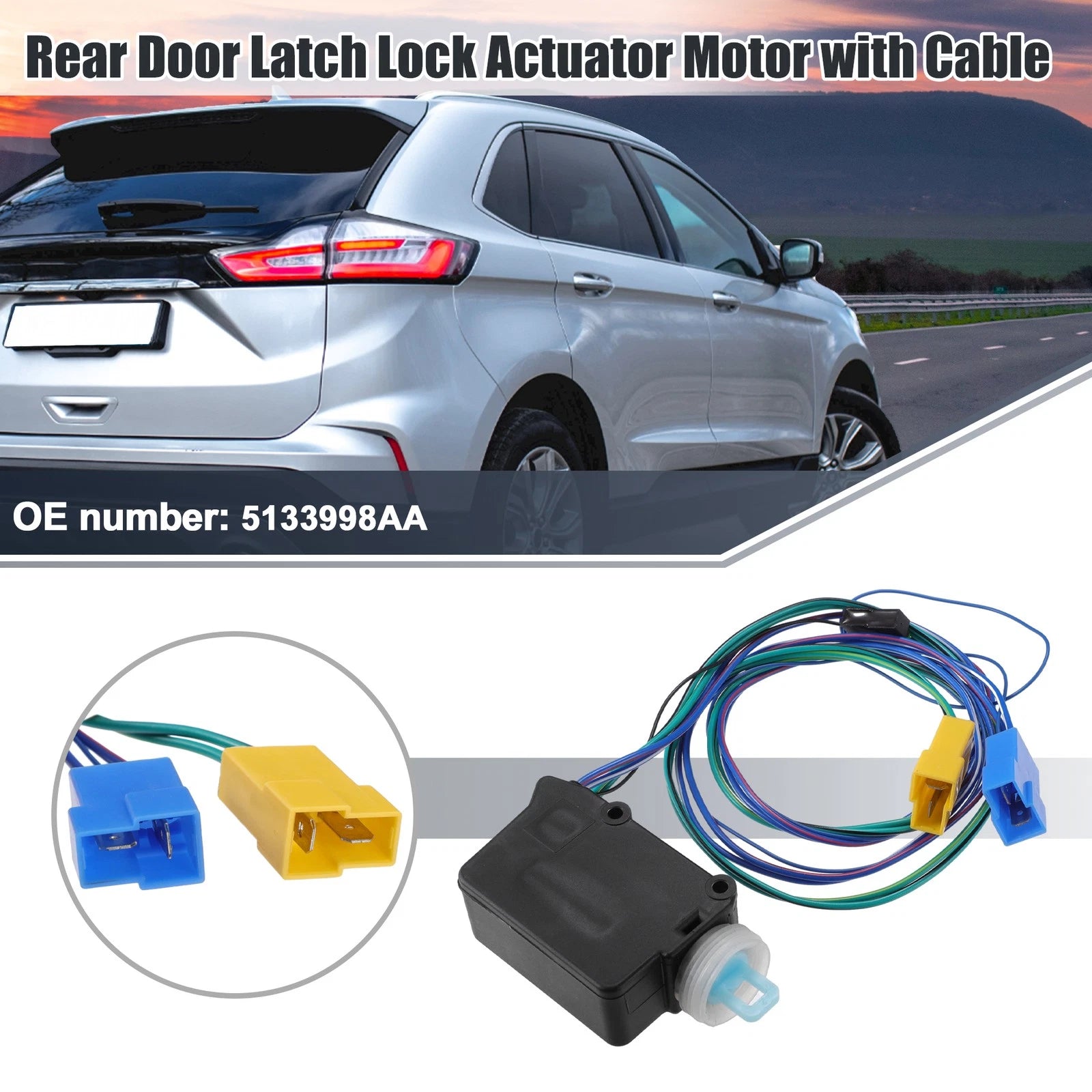 Rear Door Latch Lock Actuator Motor Replacement for Dodge Sprinter 2500 (2014–2018)