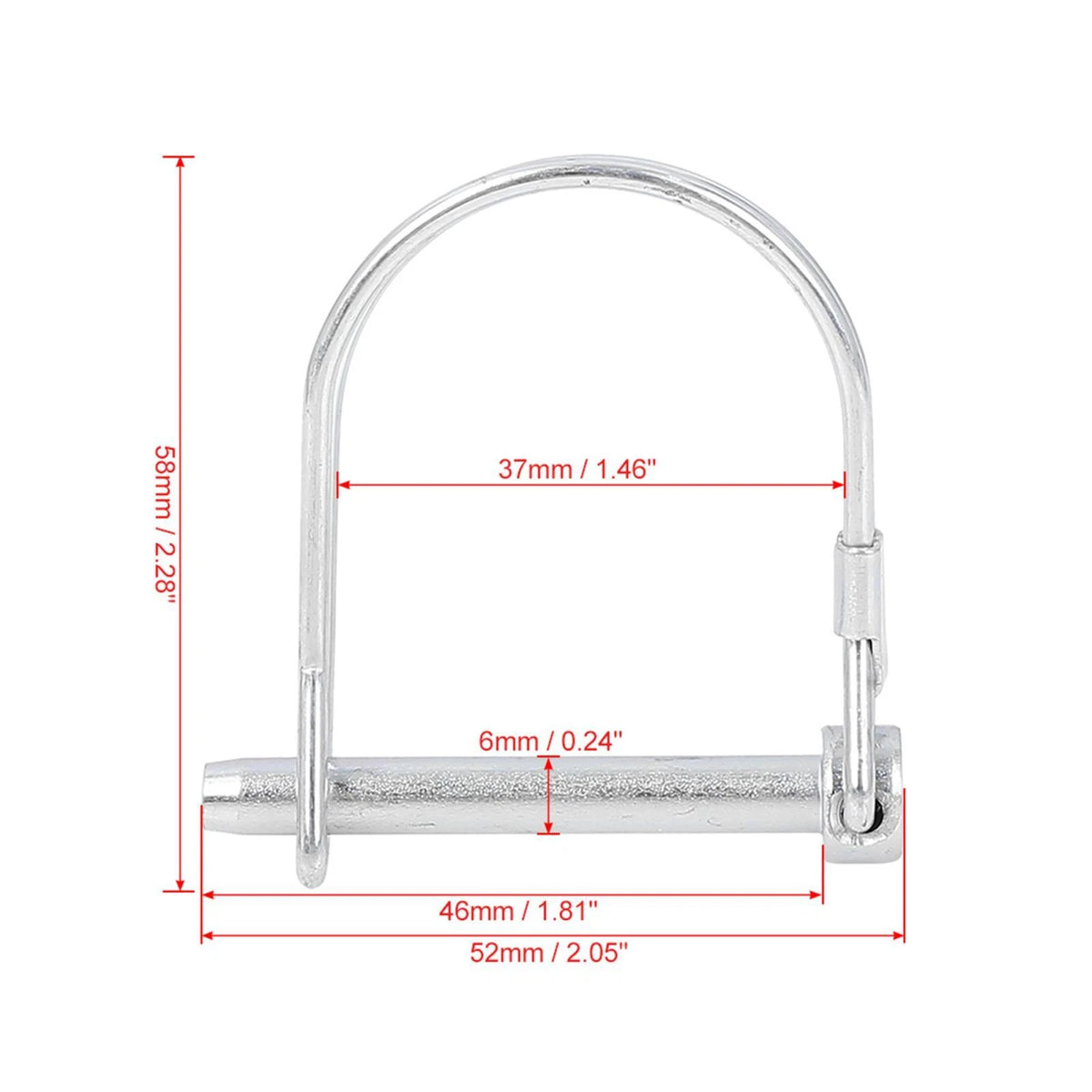 Trailer Safety Coupler Pin Locking Shaft for Round Arch D Hitch (2000–2026)