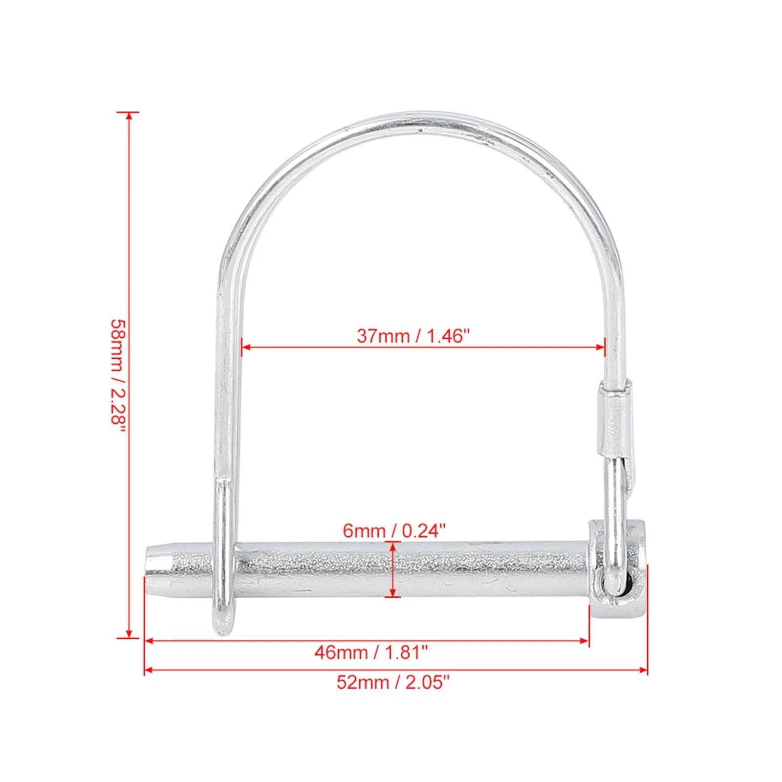 Trailer Safety Coupler Pin Locking Shaft for Round Arch D Hitch (2000–2026)