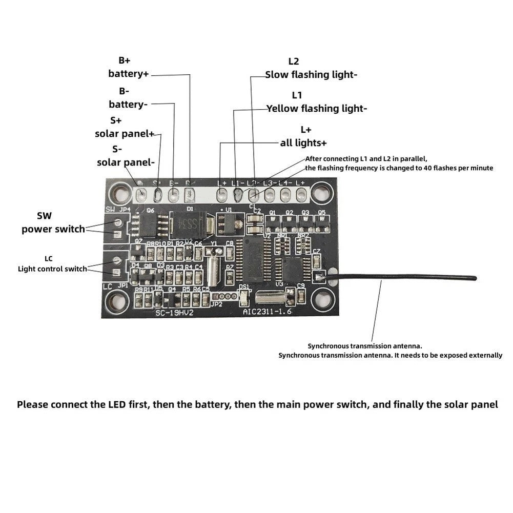 12V Wireless Solar Light Control Module for Universal Applications (2010–2023)