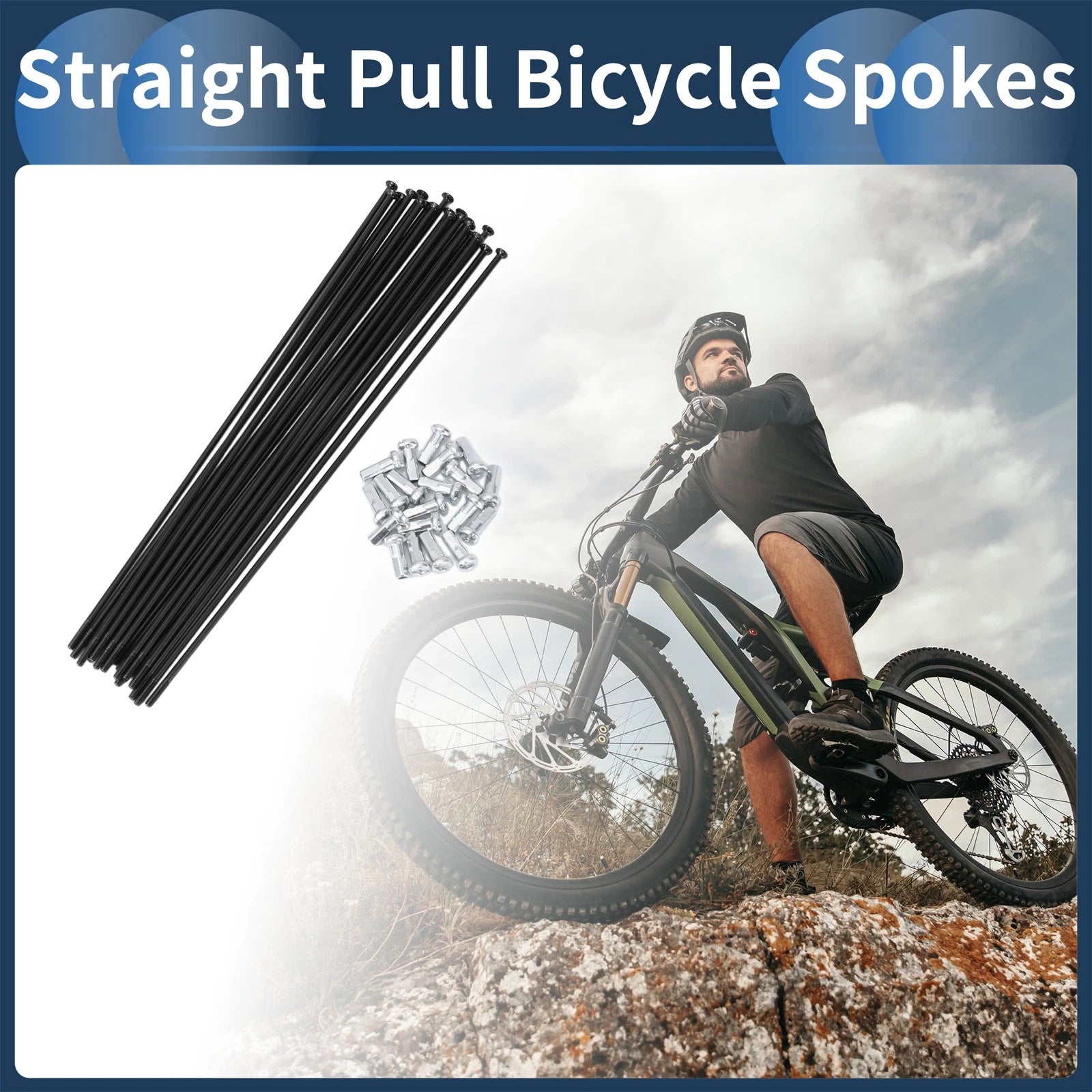 Bicycle Spokes Set 14G Straight Pull 169mm for 20 Inch Wheel (169mm)