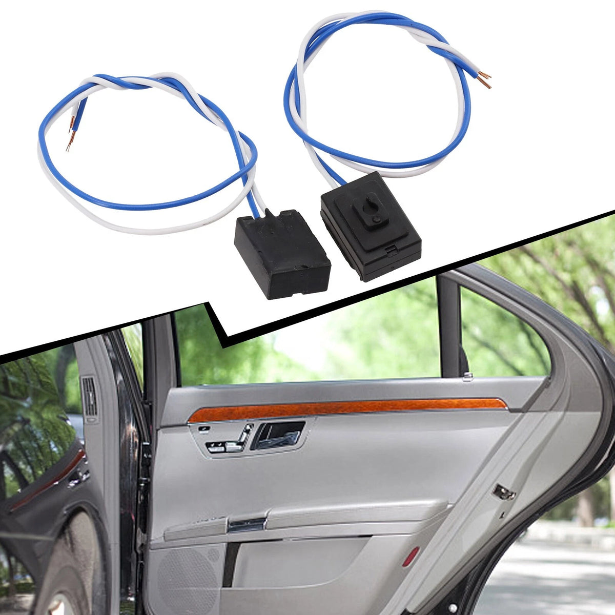 Inductive Door Handles Pair with Small Buttons for Hyundai Santa Fe (2013–2017)