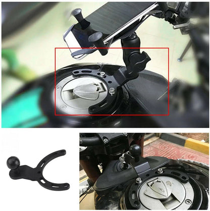 Motorcycle Tank Cap Ball Head GPS Phone MP3 Bracket with Bolts & Washers