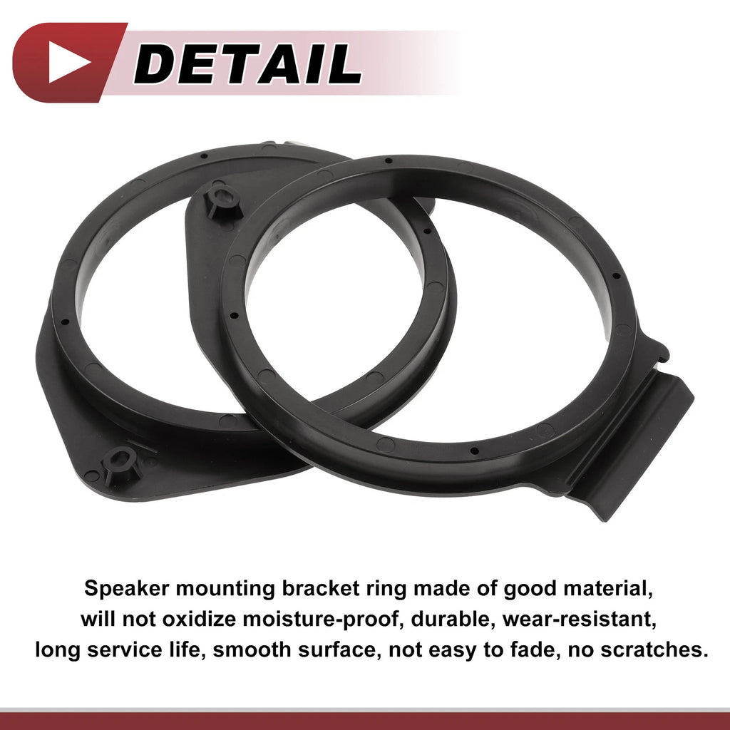 2X Speaker Spacer Ring Adaptor for Chevrolet Avalanche (2007–2020) 6.5" ABS