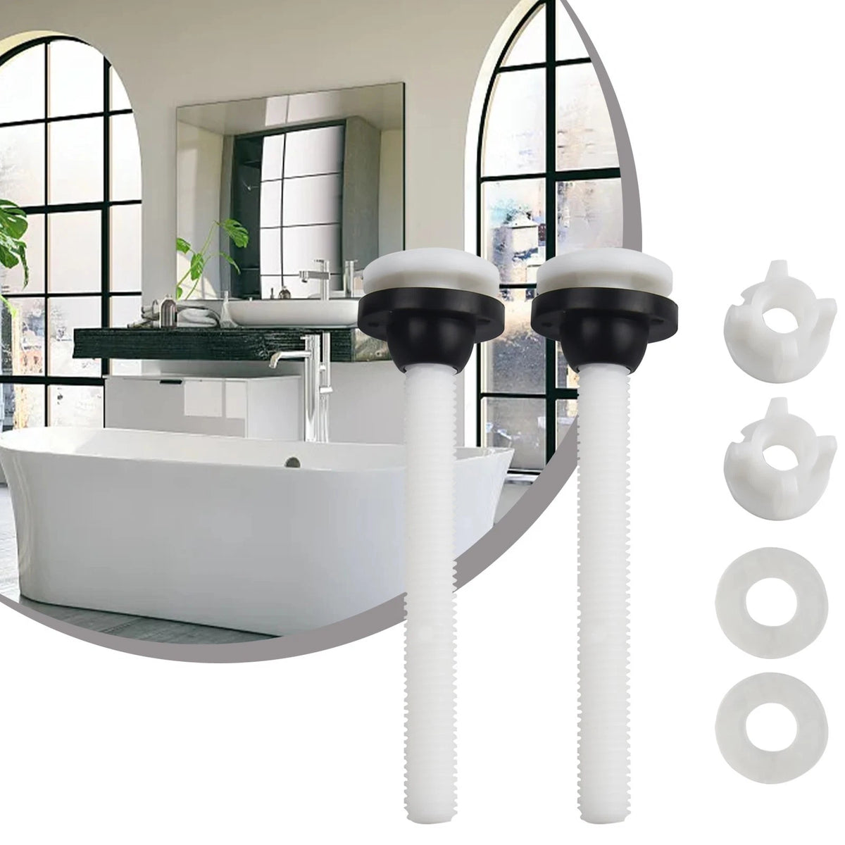 2X Toilet Seat Bolts Replacement Washers for