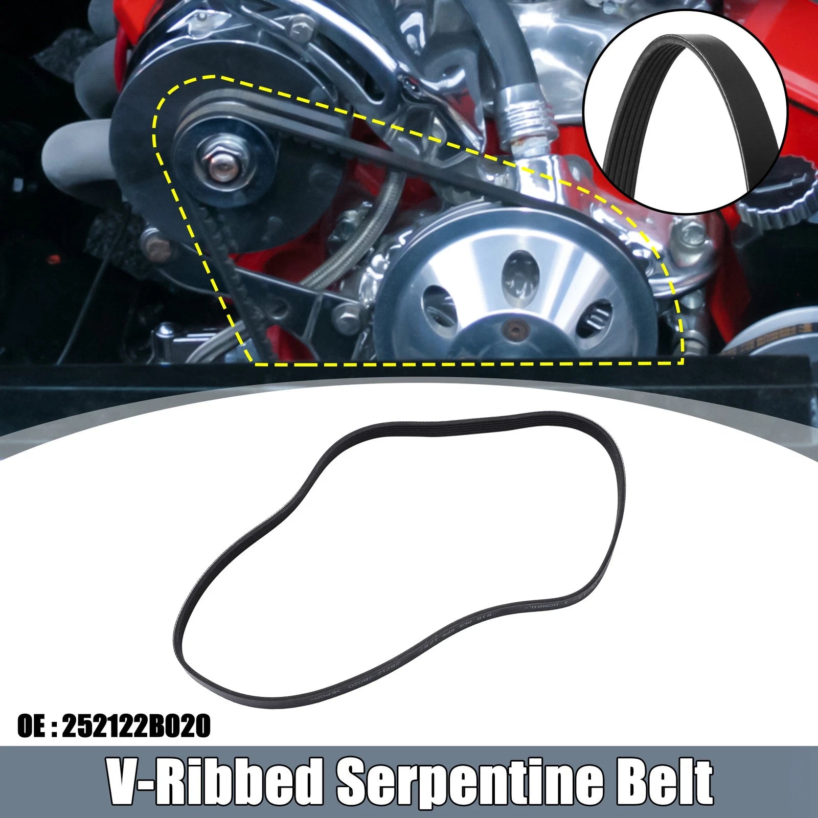 Serpentine Drive Belt Replacement for Hyundai Accent 1.6L (2012–2019)