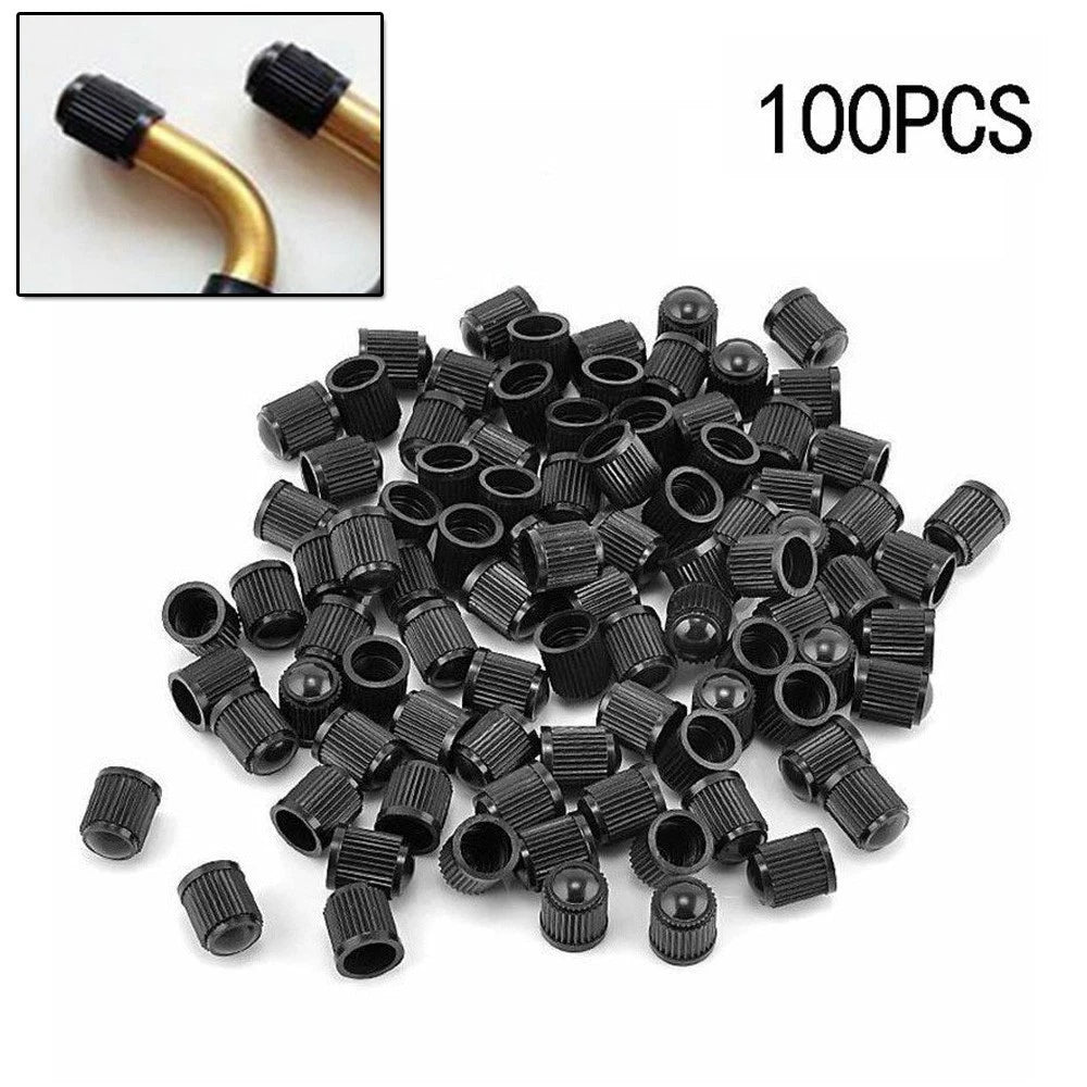 Replacement Tire Valve Cap for Motorcycles and Bicycles (Black)