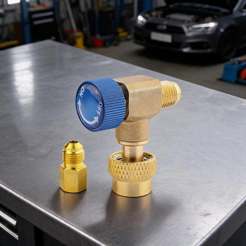 Set of 2 AC Brass Flow Control Valves for R410A R134A R22 R32 R407C