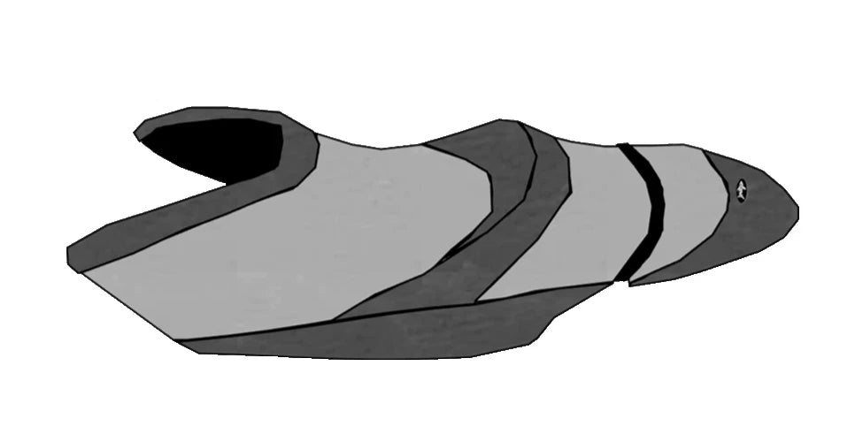 Seat Cover for Yamaha FZR (2012–2016) Blacktip Gray/Dark Gray