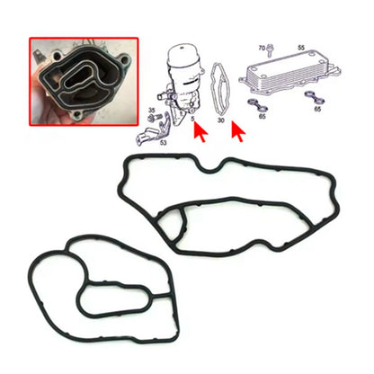2X Oil Filter Housing Gaskets for Mercedes Sprinter 2500 3500 (2007–2009)