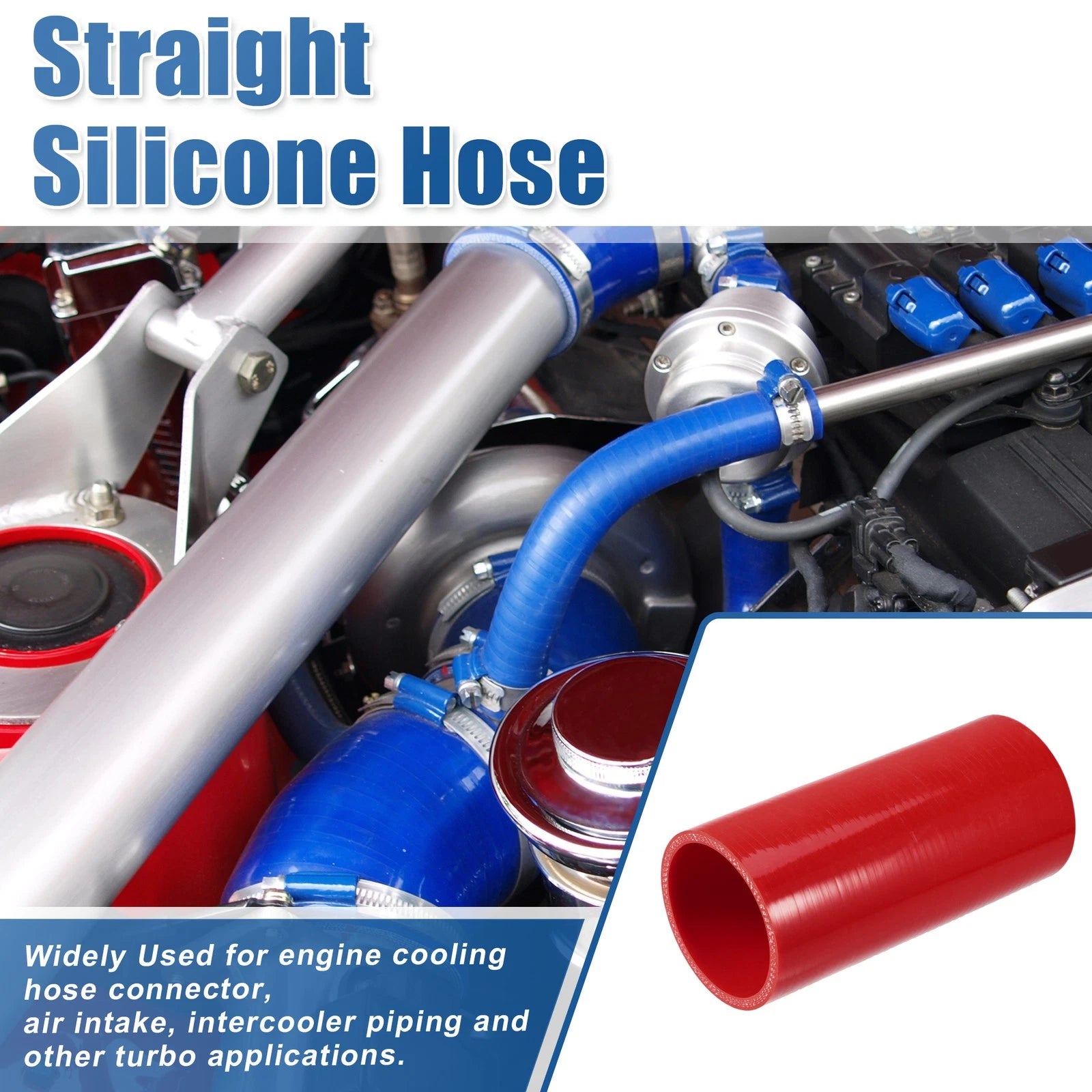 2.5" ID 6" Length Silicone Reducer Hose for Intercooler (Universal)