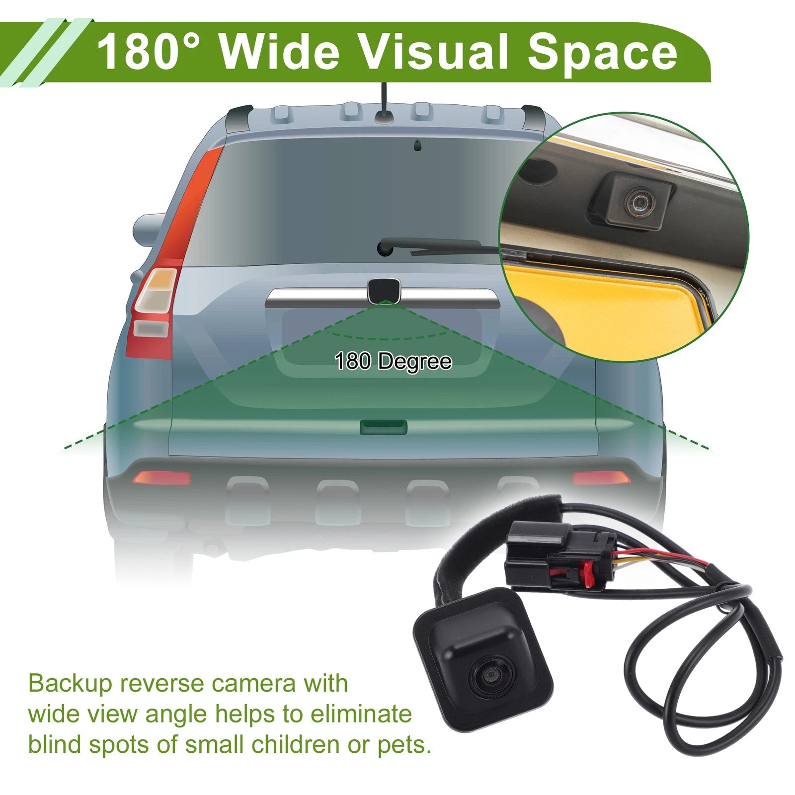 Rear View Camera 120-180 Degree Replacement for Chevrolet Corvette Stingray Z06 (2014–2016)