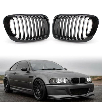 2X Front Kidney Bumper Grille for BMW 3-Series E46 Cabrio (2000–2003)