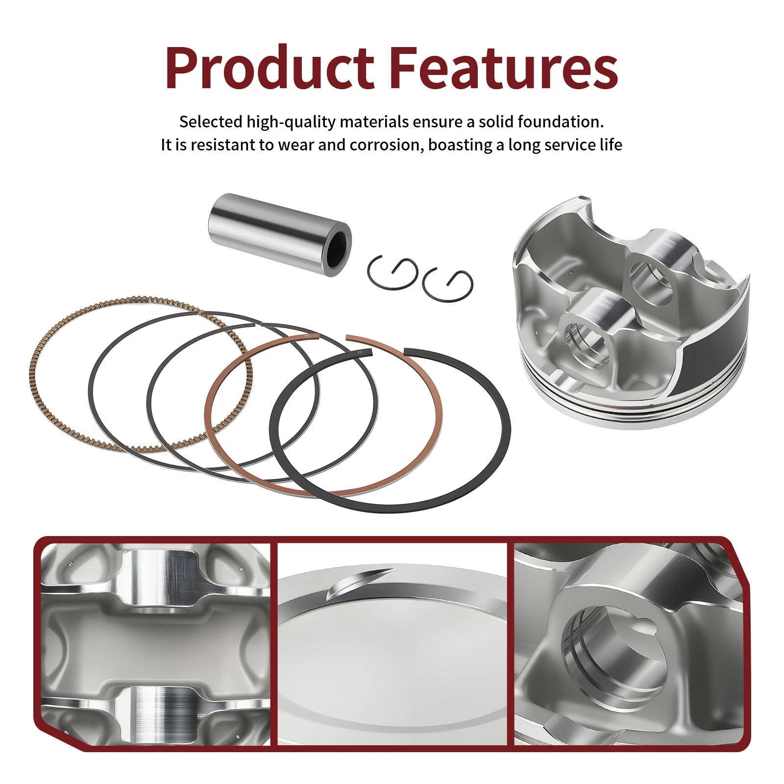 Top End Rebuild Kit with 102mm STD Forged Piston for Yamaha Raptor 700 700R (2006–2014)