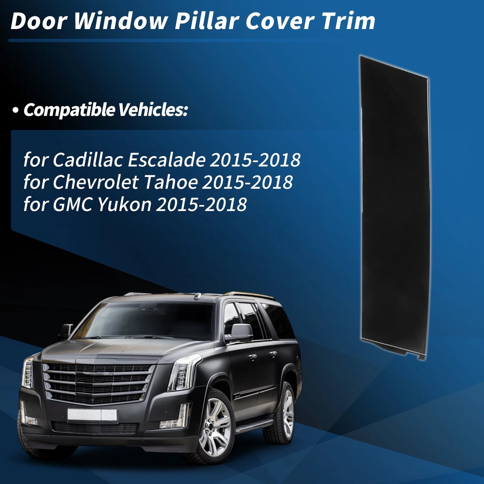 Rear Left C Pillar Window Cover Trim Replacement for Chevrolet Tahoe (2015–2018)