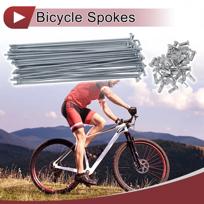 Bike Wheel Spokes Set 160mm Steel Galvanized for 12G Bicycle Wheels (All)