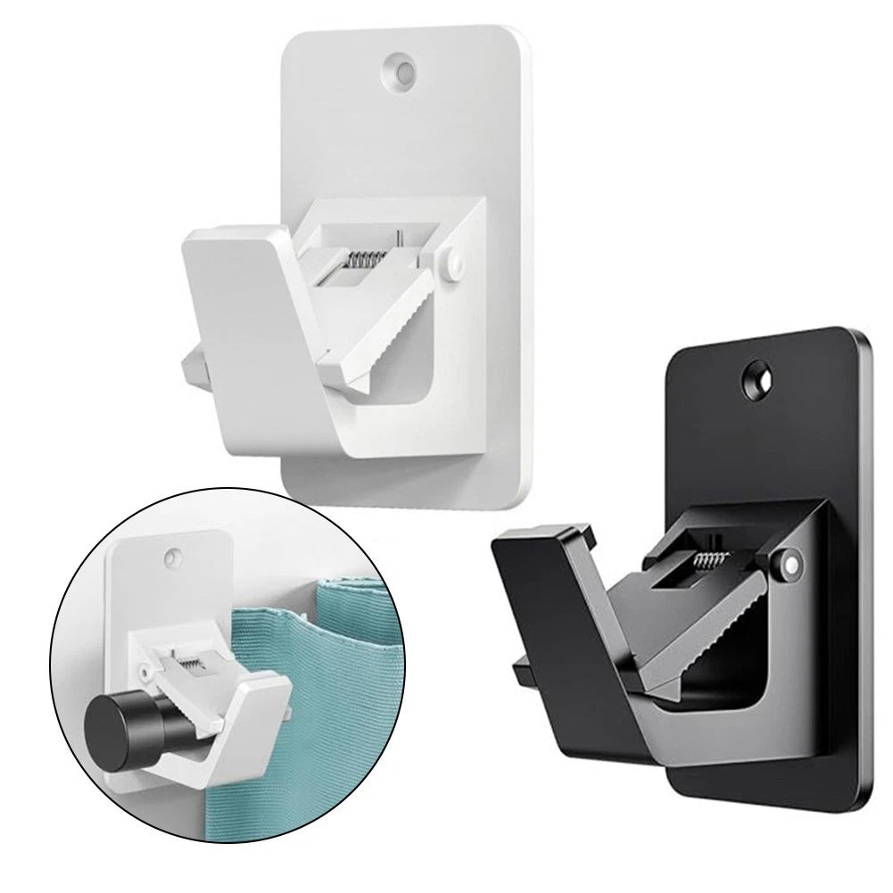 Set of 4 No Drill Curtain Rod Brackets for Kitchen Bathroom Bedroom