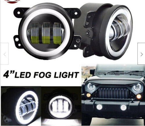 4 Inch LED Fog Light Driving Lamp for Jeep Wrangler JK TJ Grand Cherokee (2007–2018)