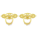 5Pcs Vintage Golden Pull Knob Ring for Cabinet Drawer Hardware