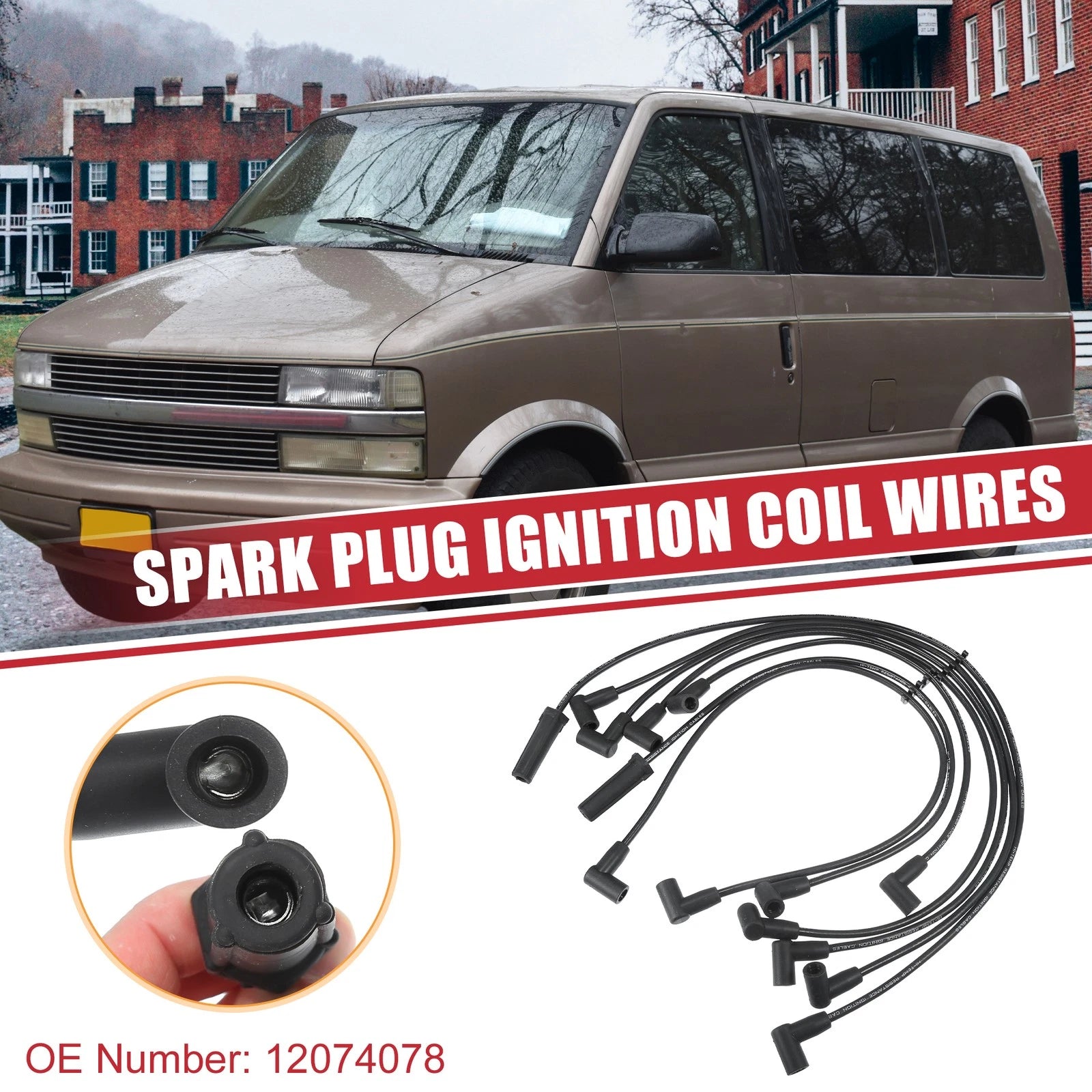 Ignition Coil and Spark Plug Wire Set for Chevrolet Astro G10 (2000–2005)