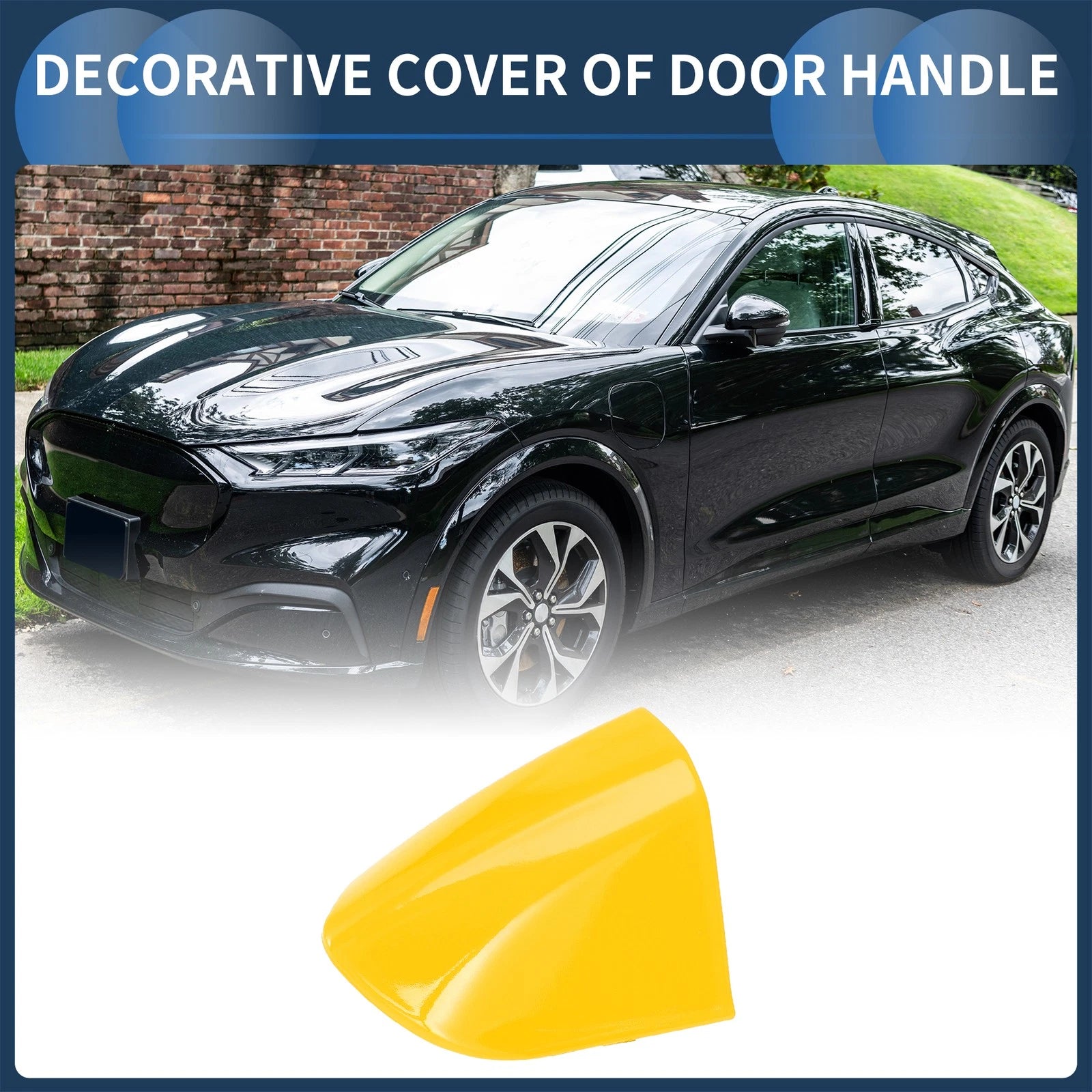 Door Handle Cover Front Left Replacement for Ford Mustang (2015–2020) ABS