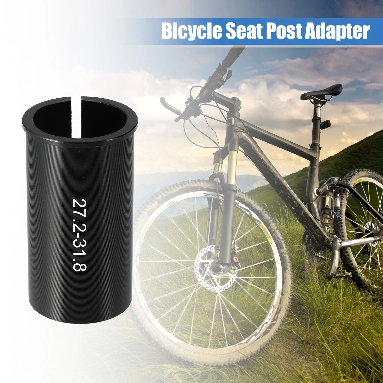 Bicycle Seat Post Adapter Reducing Sleeve 27.2 to 31.8mm for Universal Fit