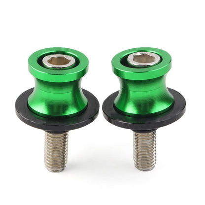 Swingarm Spools for Kawasaki ZX6R (1998–2011) Green CNC