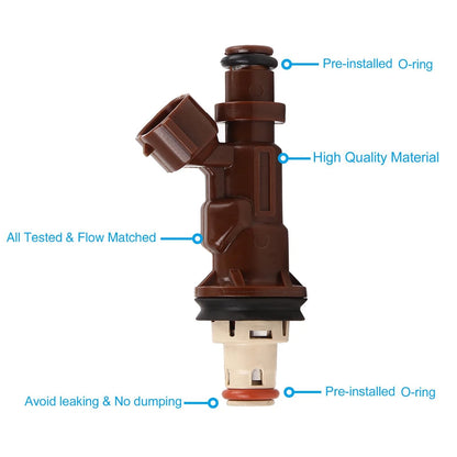 Fuel Injector Nozzle Replacement for Toyota Tacoma Tundra 4Runner 3.4L V6 (6)