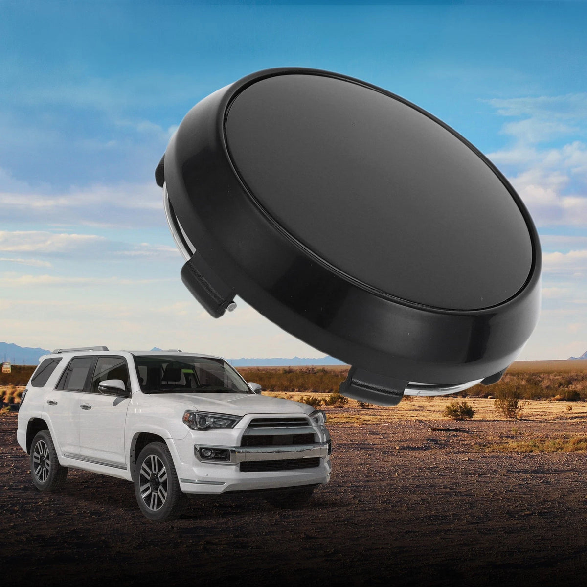 Wheel Center Caps for (68mm/2.68", Black, 1Pc)