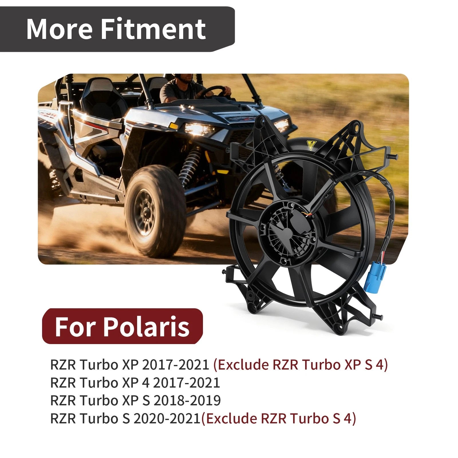 Brushless Fan Assembly for Polaris RZR Turbo S (2020–2021) 2414657