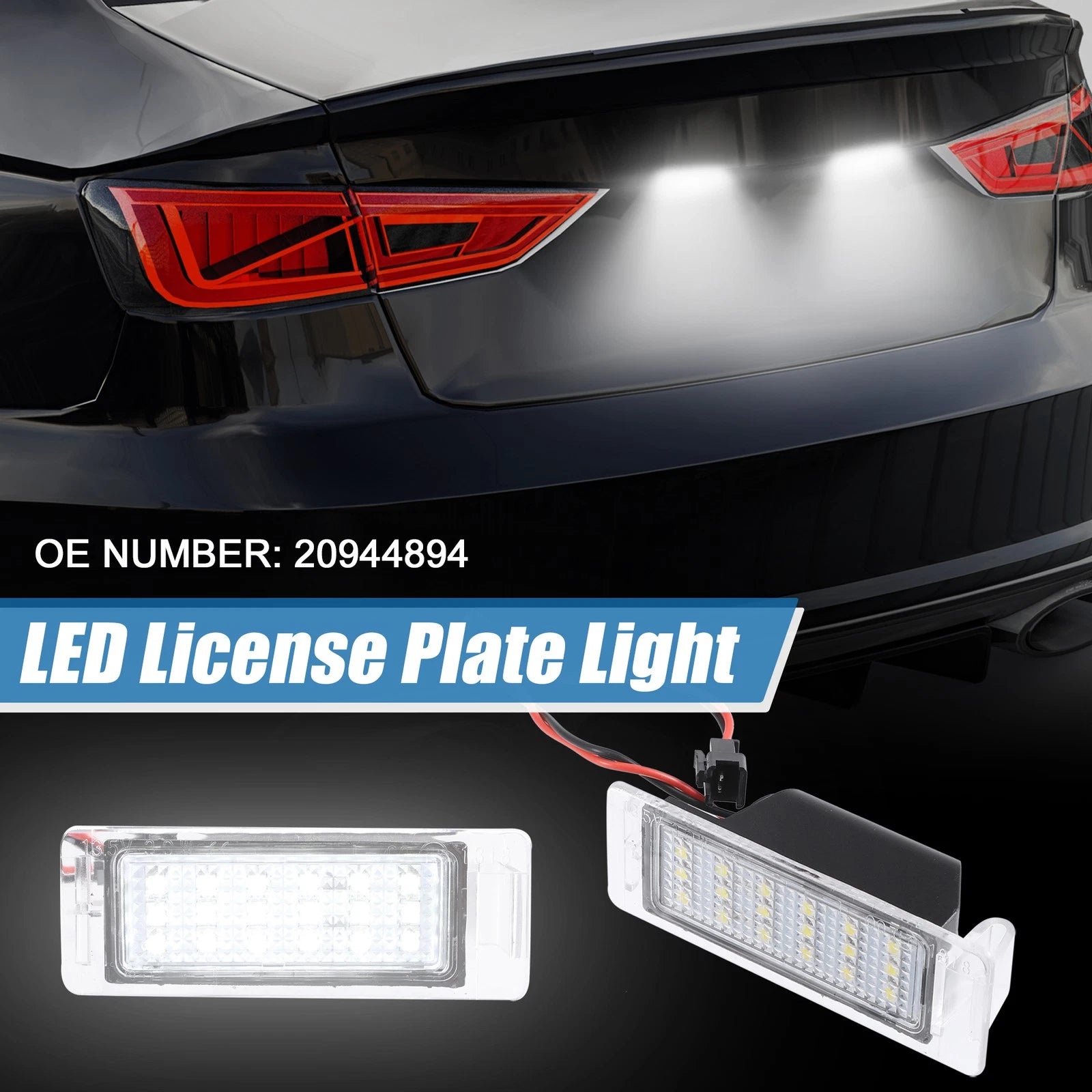 License Plate Light Assembly LED Pair for Chevrolet (2005–2015)