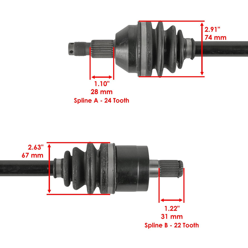 Complete CV Joint Axle Rear Right Replacement for Honda (2003–2008)