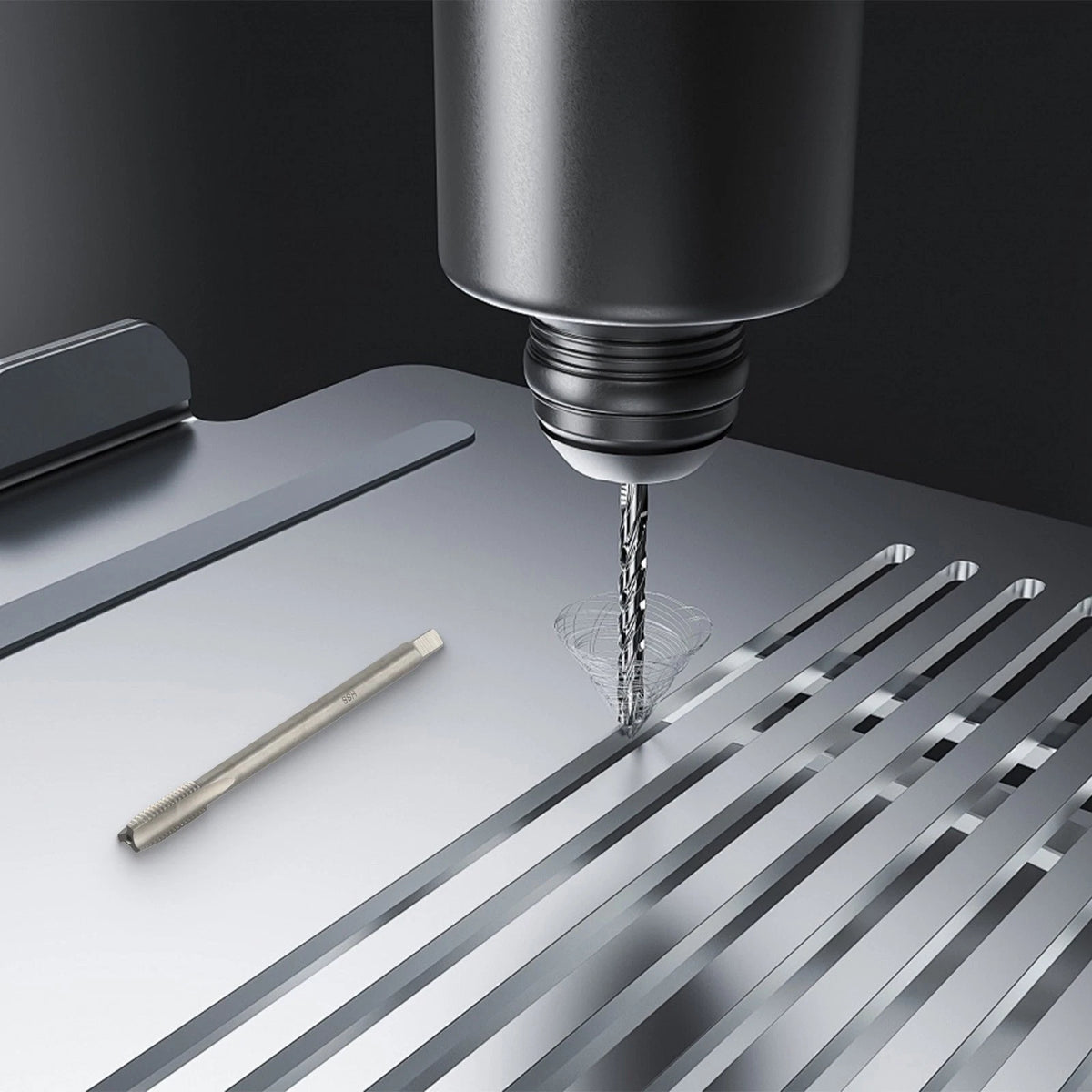 Extra Long M9 X 1.25 Tapping Tool for Efficient Thread Cutting