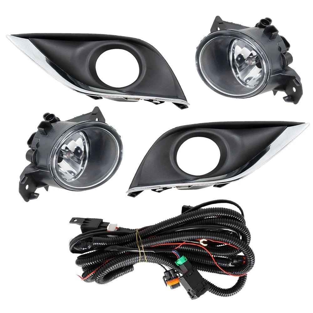 Fog Lights Lamp Set for Nissan Versa (2015–2018) - Clear, Includes Cover & Switch