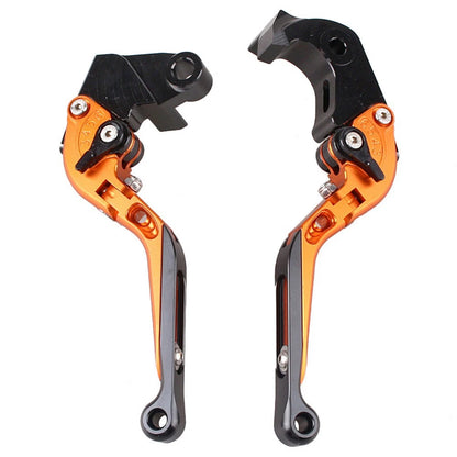 2X Alloy Folding Brake Clutch Levers for Kawasaki Z1000 (2007–2016) Orange/Black