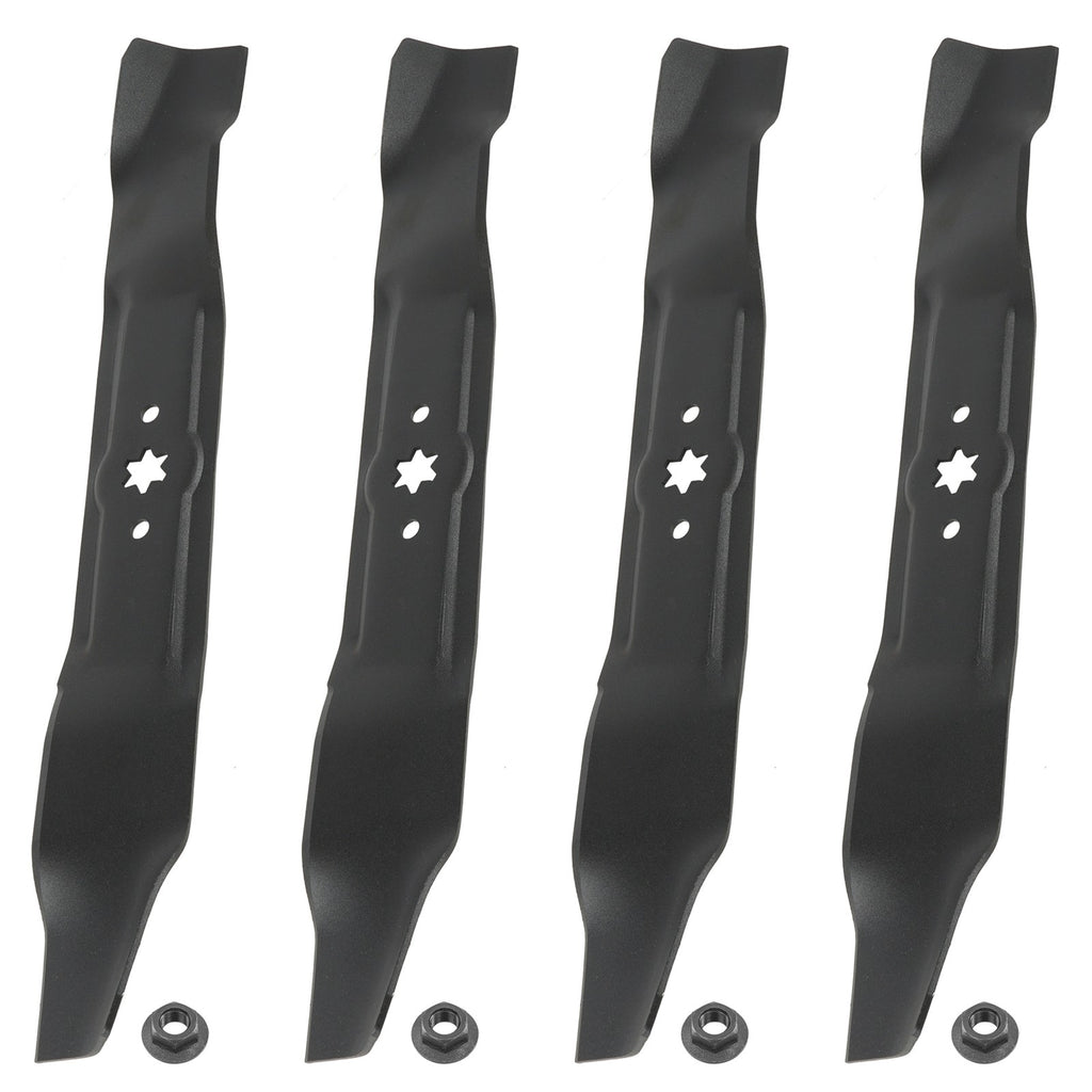 42 Inch Deck Blades with Nuts Replacement for Troy-Bilt Mustang Z42 (2005–2010)
