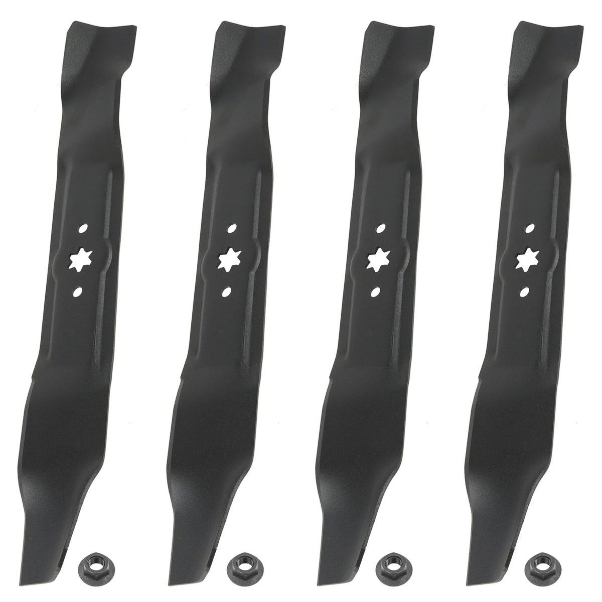42 Inch Deck Blades with Nuts Replacement for Troy-Bilt Mustang Z42 (2005–2010)